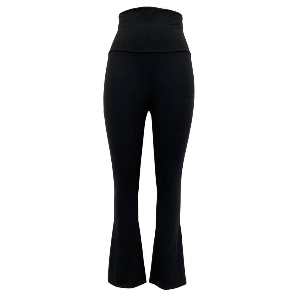Hatch Soft Black Before During And After Crop Flare Pants Size XS - Picture 2 of 4